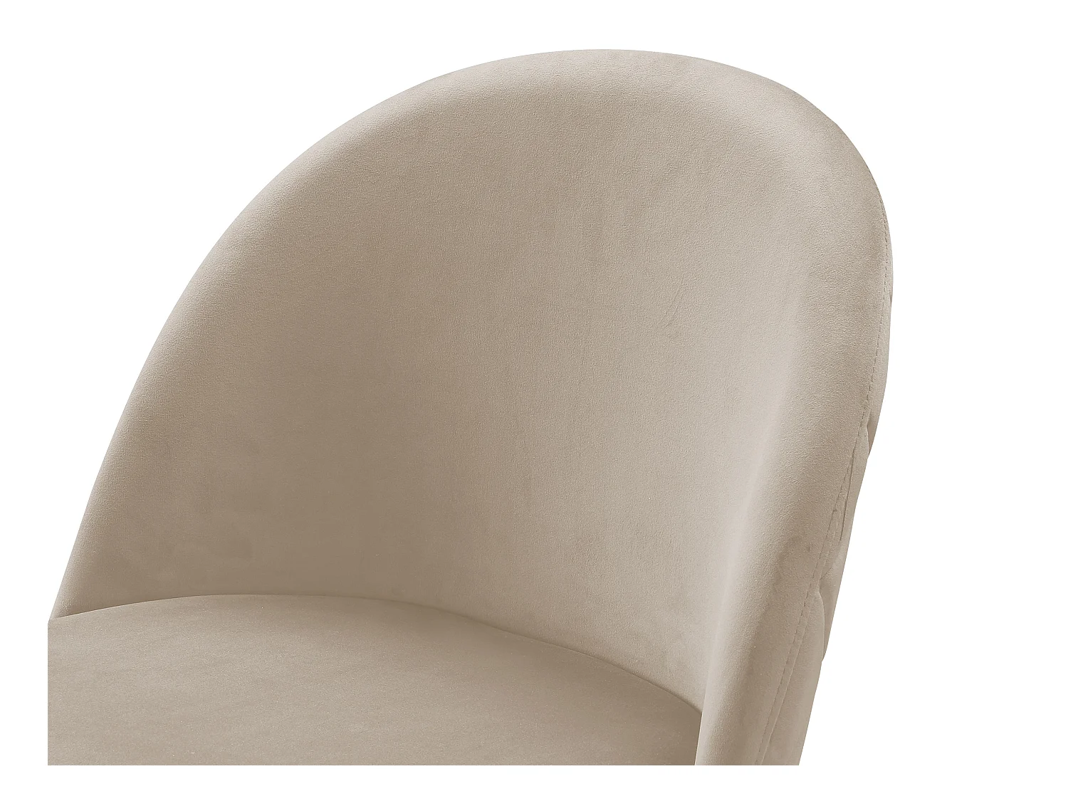 Juego de 2 taburetes de bar MELBOURNE - Terciopelo y metal dorado - Beige