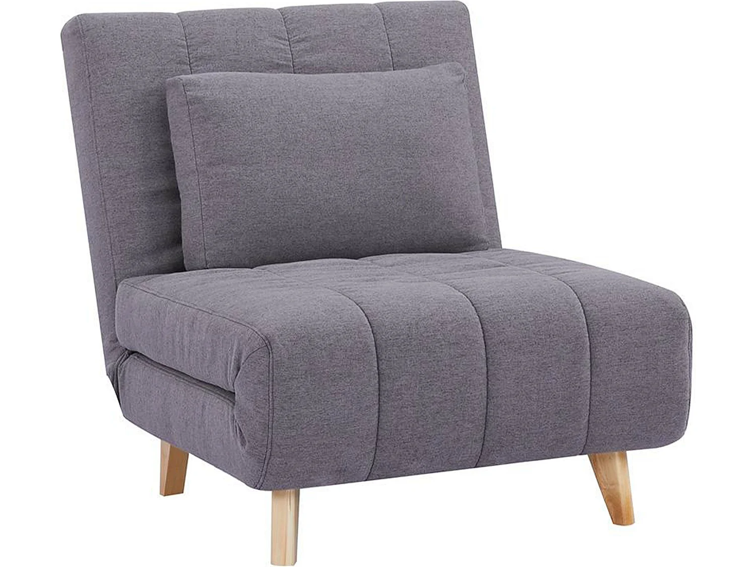 Fauteuil convertible en tissu gris STREVI