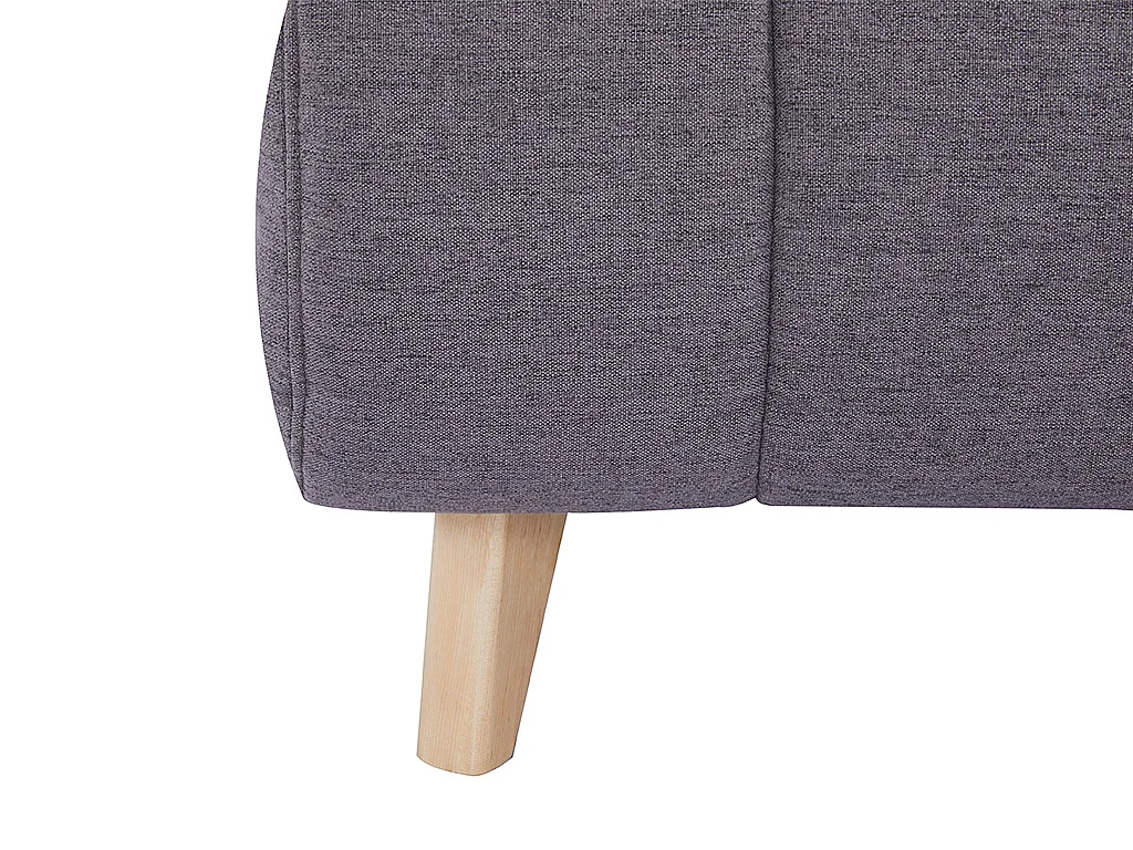 Fauteuil convertible en tissu gris STREVI