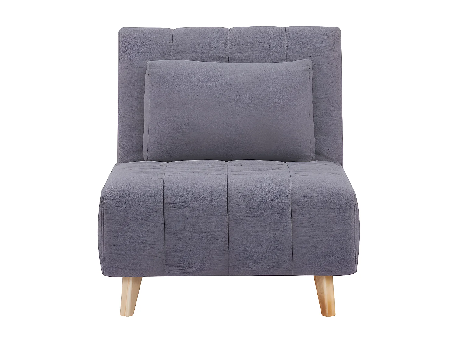 Fauteuil convertible en tissu gris STREVI