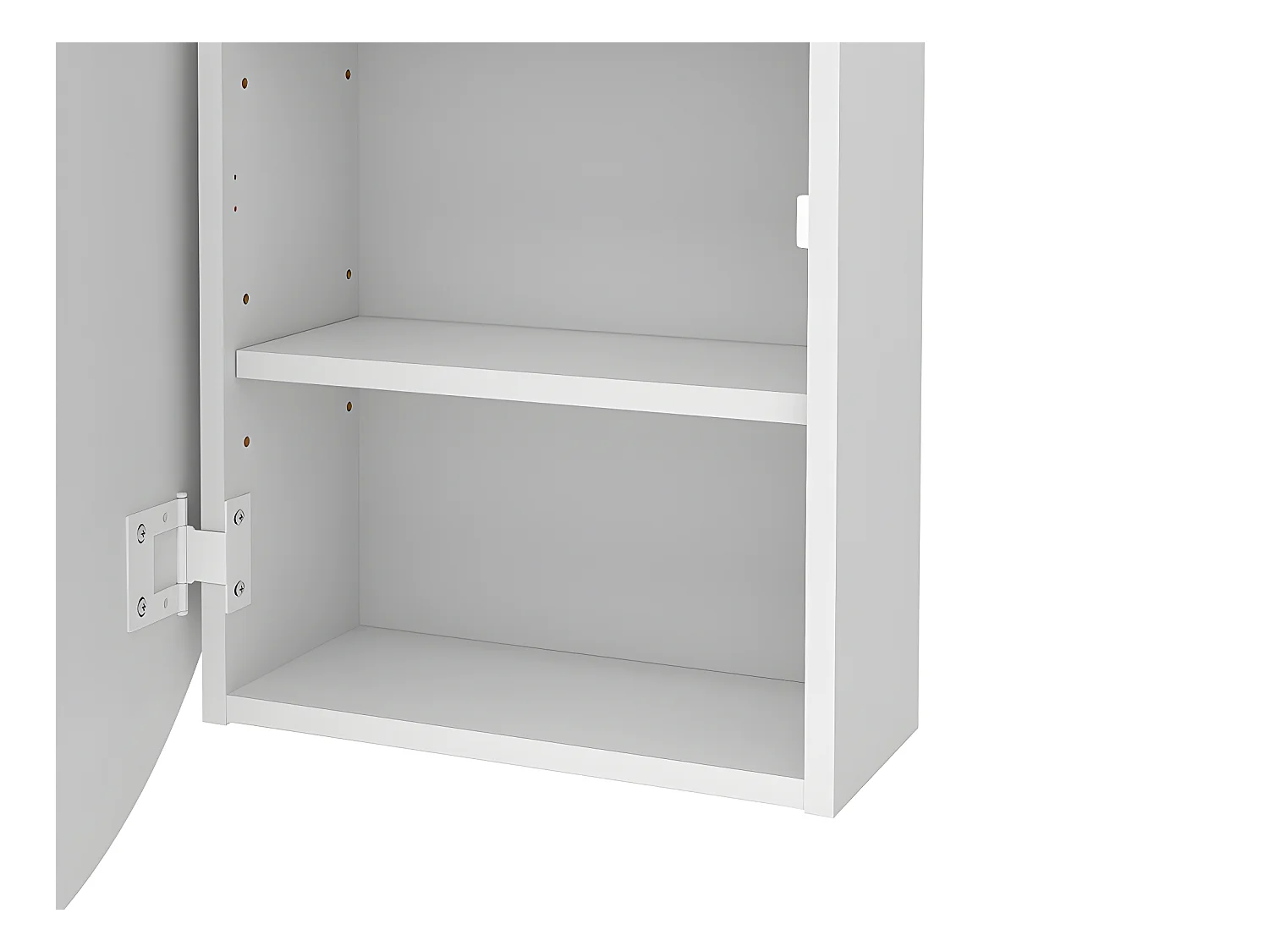 Armario de pared para el cuarto de baño ovalado con espejo - RURI - Blanco