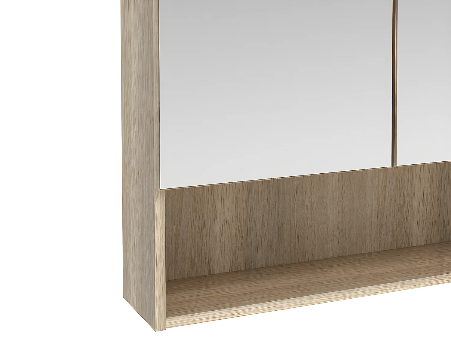 Armadietto a muro da bagno con specchio e nicchia Rovere - ZUMPA