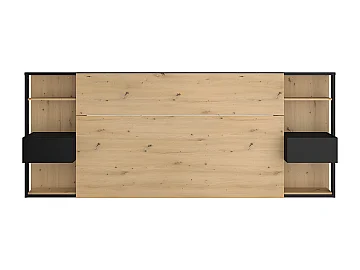 Letto con contenitori e cassetti