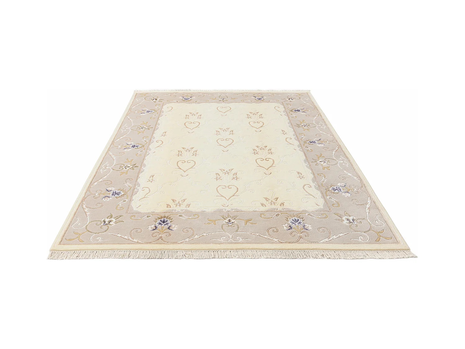 Tapis de laine 175x236 beige Darya