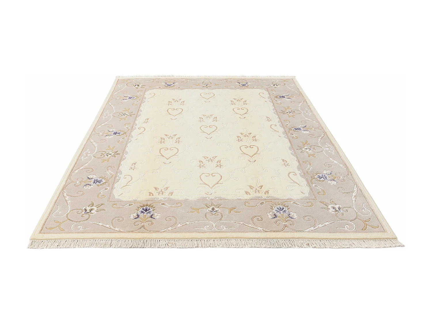 Tapis de laine 175x236 beige Darya