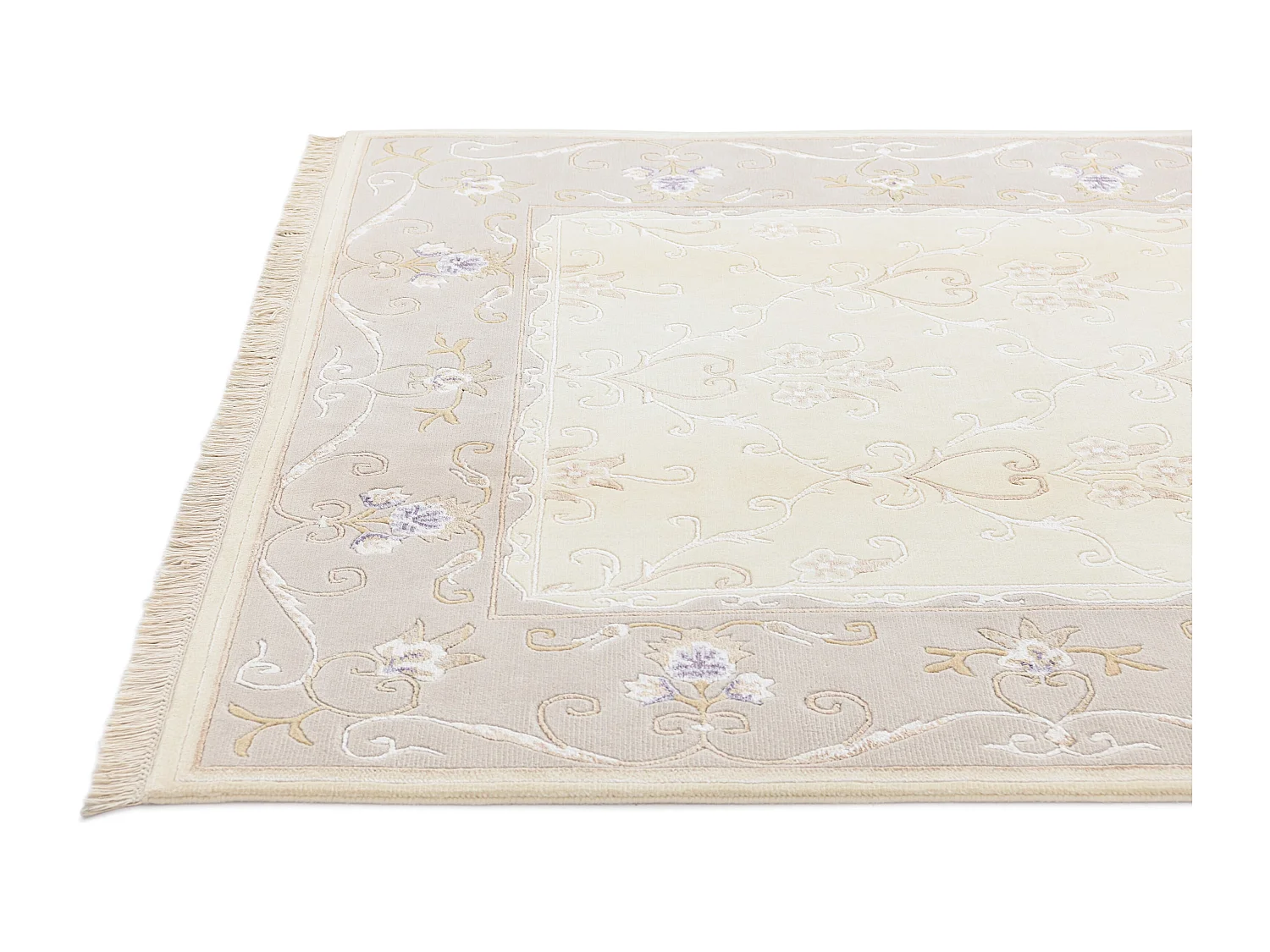 Tapis de laine 175x236 beige Darya