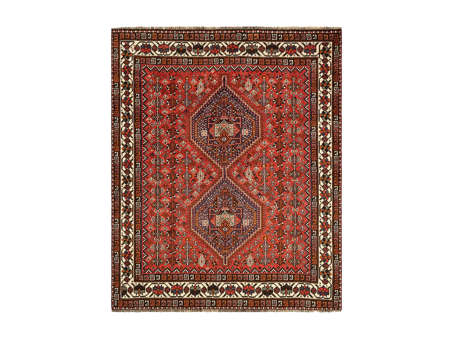 Tapis de laine 159x194 rouge Ghashghai