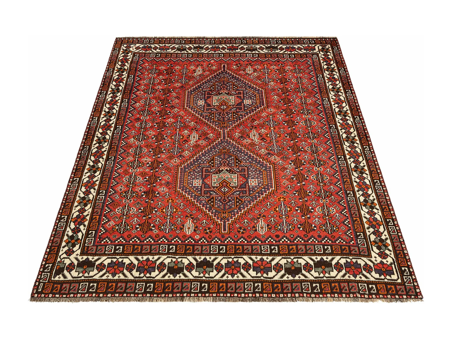 Tapis de laine 159x194 rouge Ghashghai