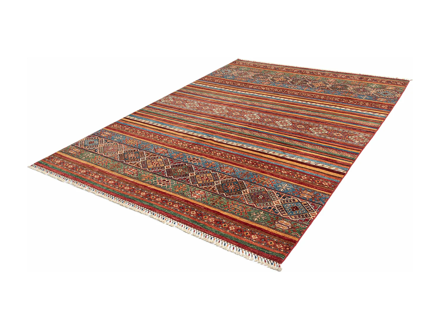 Tapis de laine 205x295 rouge Torkman