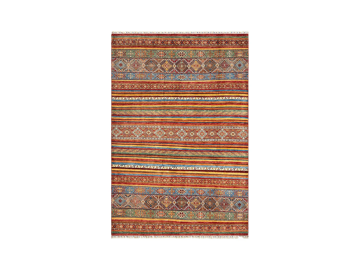 Tapis de laine 205x295 rouge Torkman
