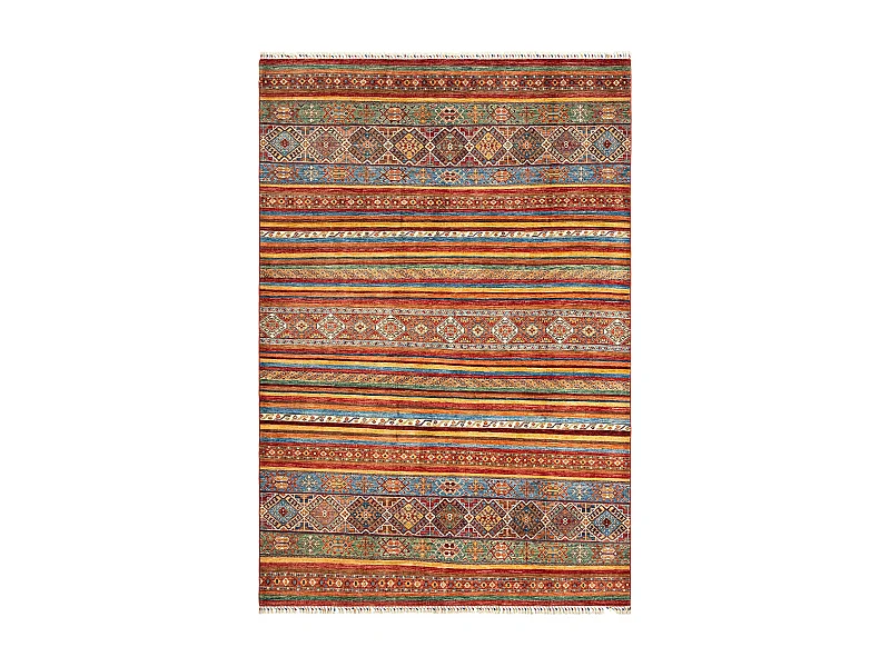 Tapis de laine 205x295 rouge Torkman