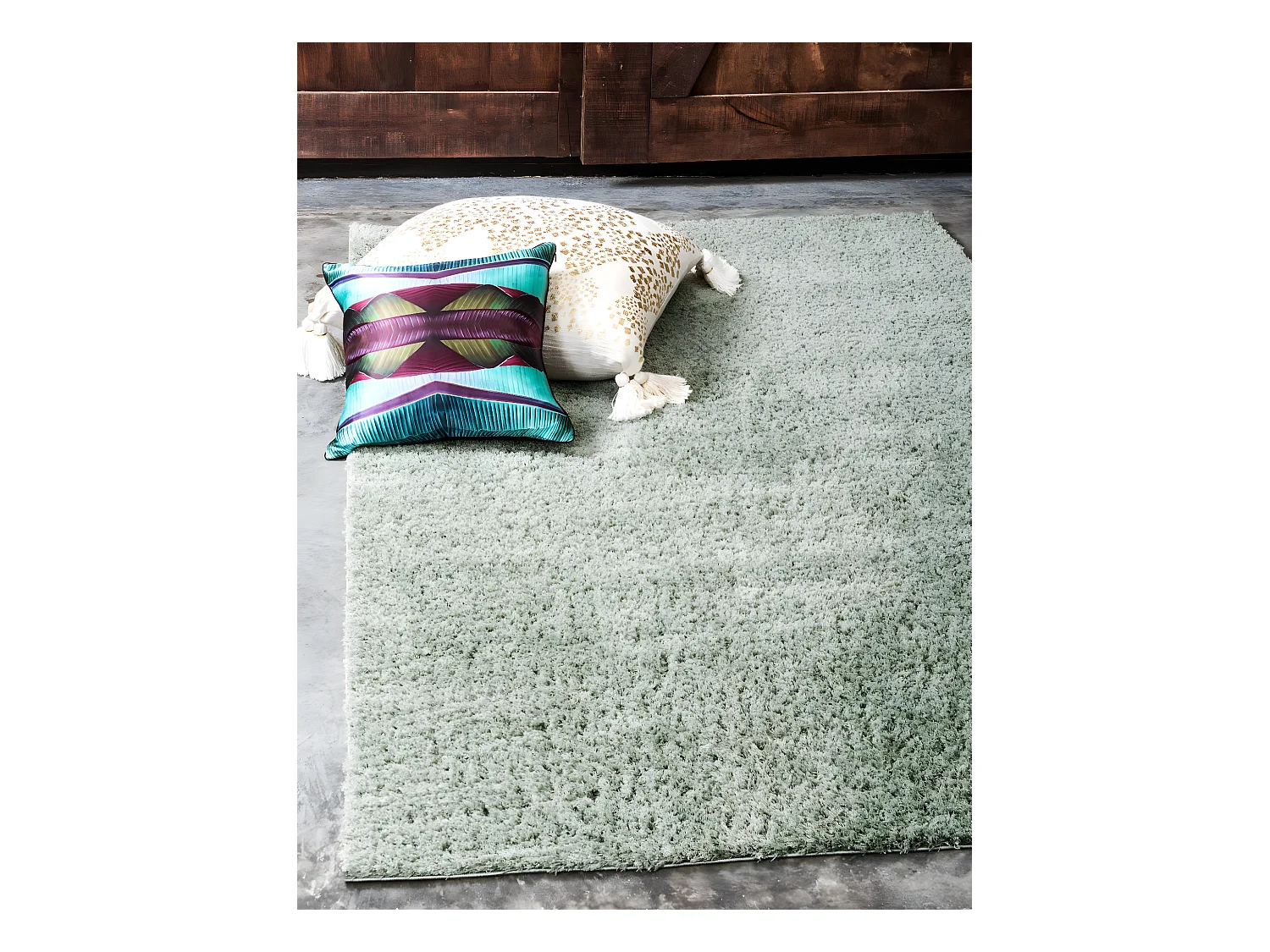 Hochflorteppich 185x185 Grün Luzern