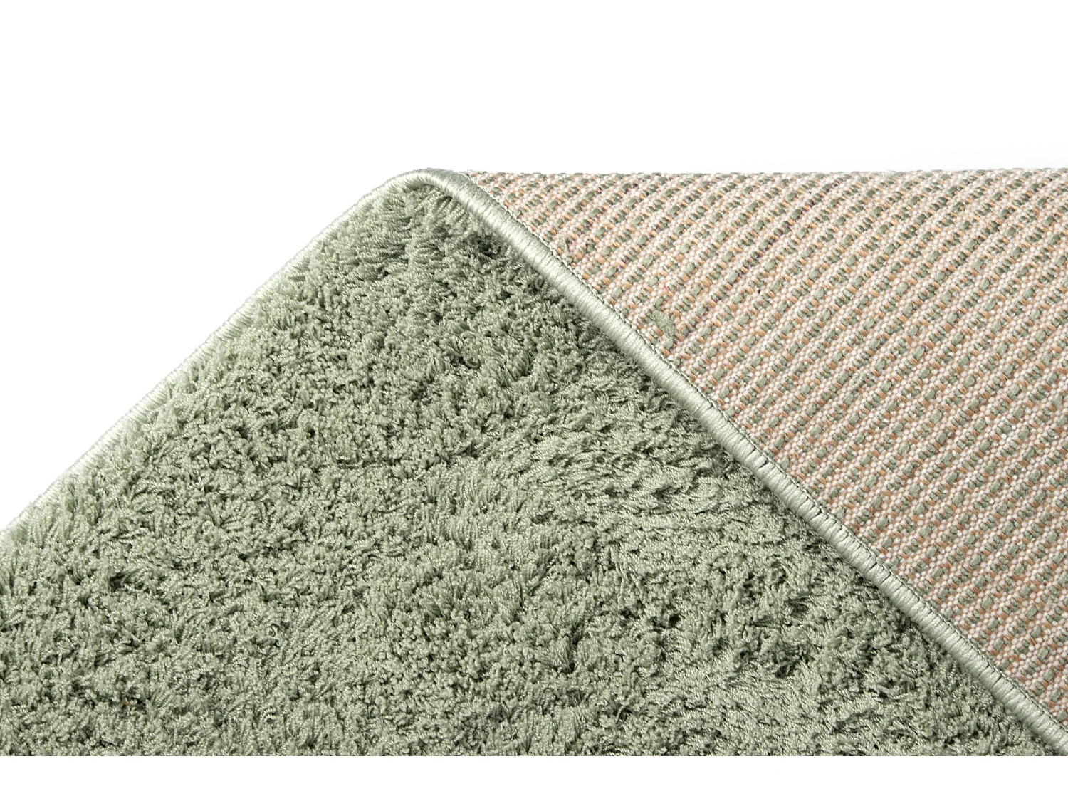 Tapis shaggy 185x185 vert Luzern