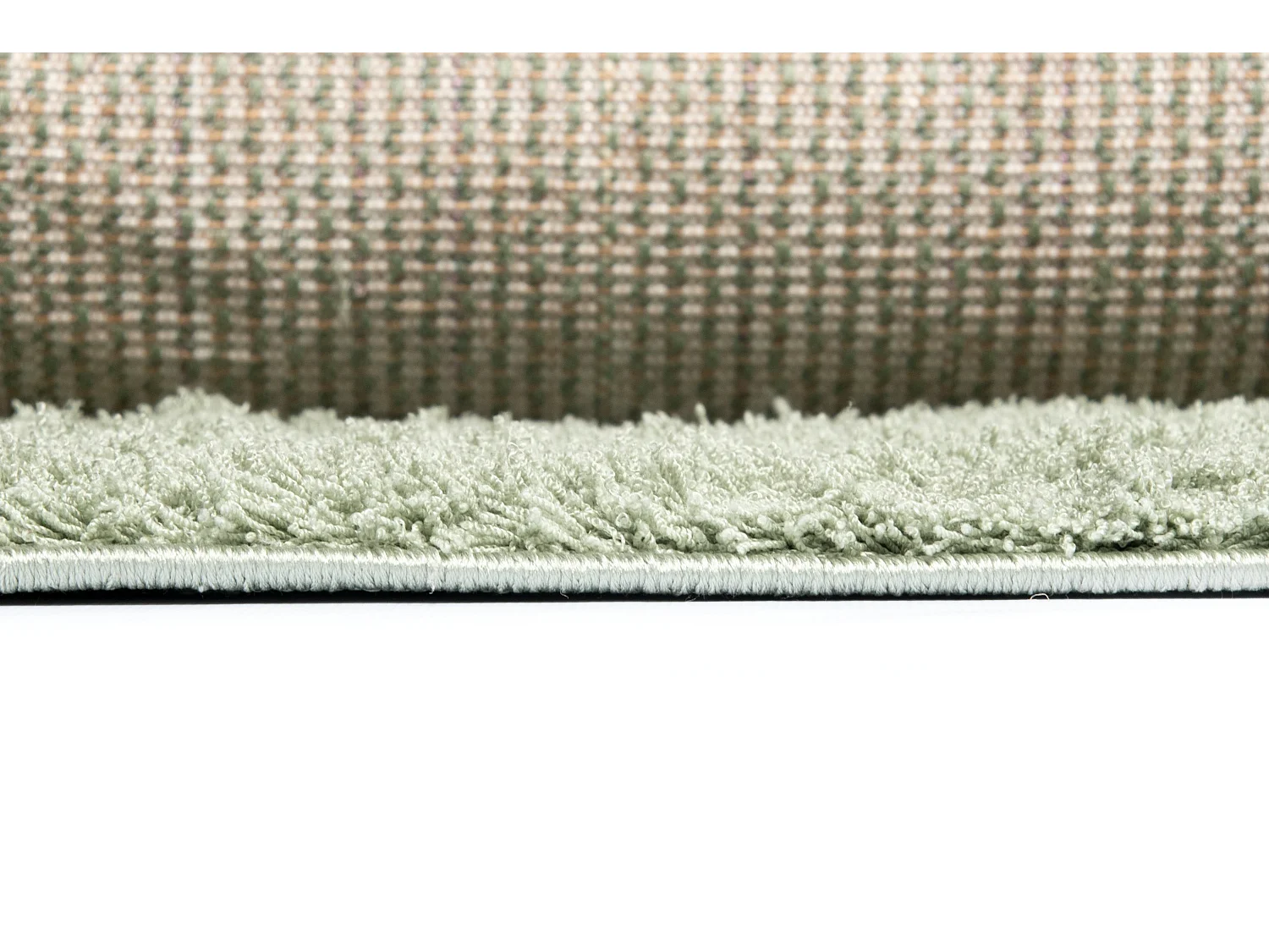 Tapis shaggy 185x185 vert Luzern