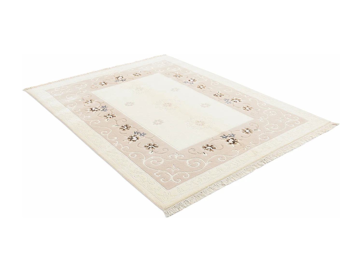 Wollteppich 152x196 Beige Darya