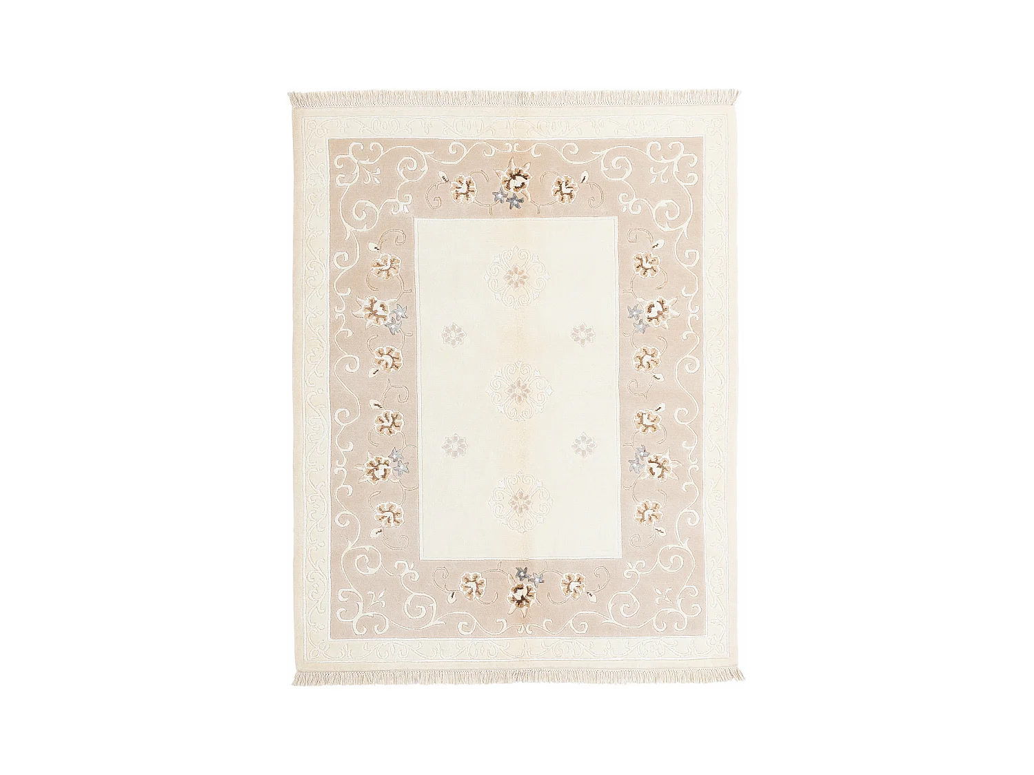 Tapis de laine 152x196 beige Darya