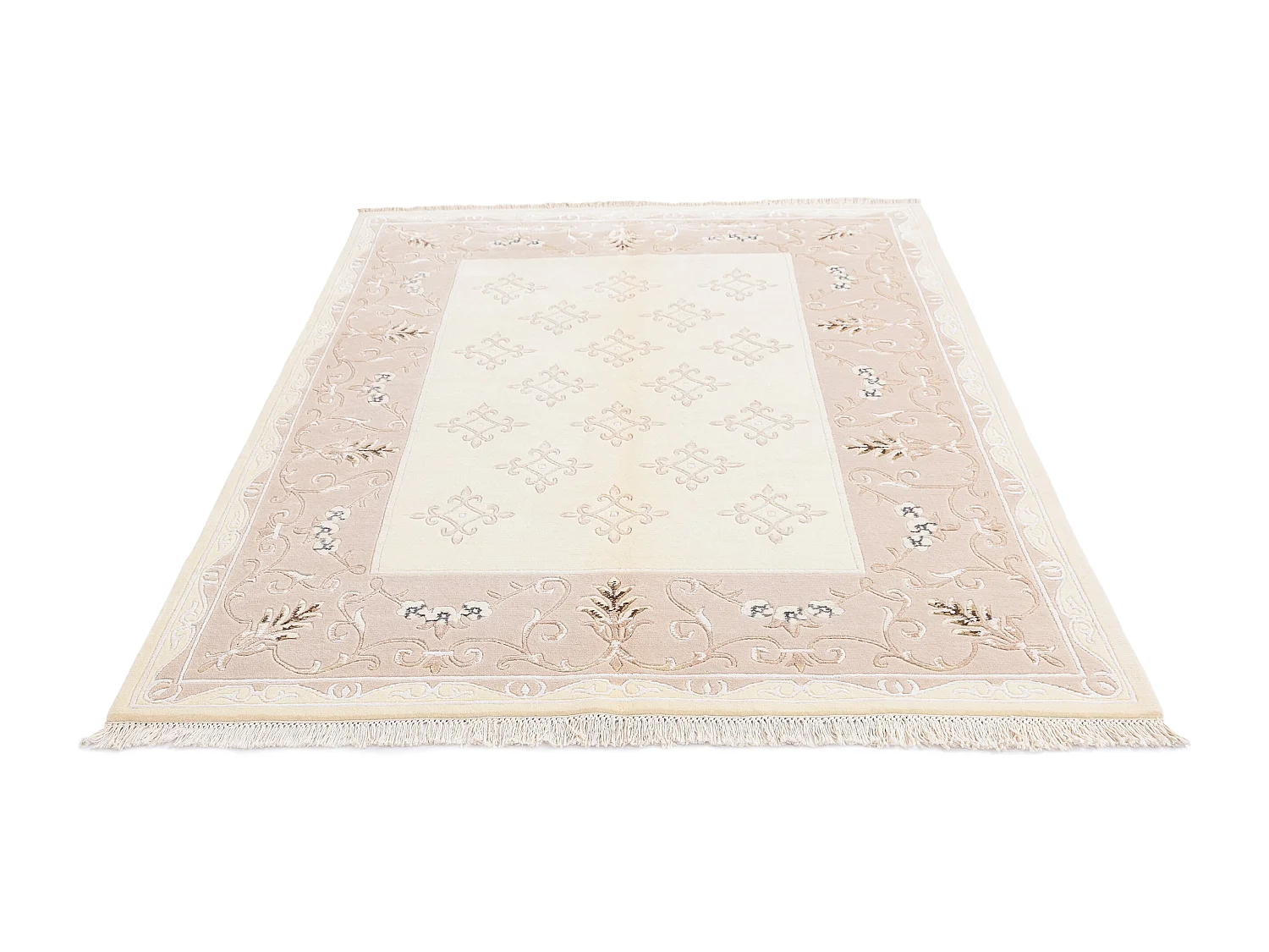 Wollteppich 150x206 Beige Darya