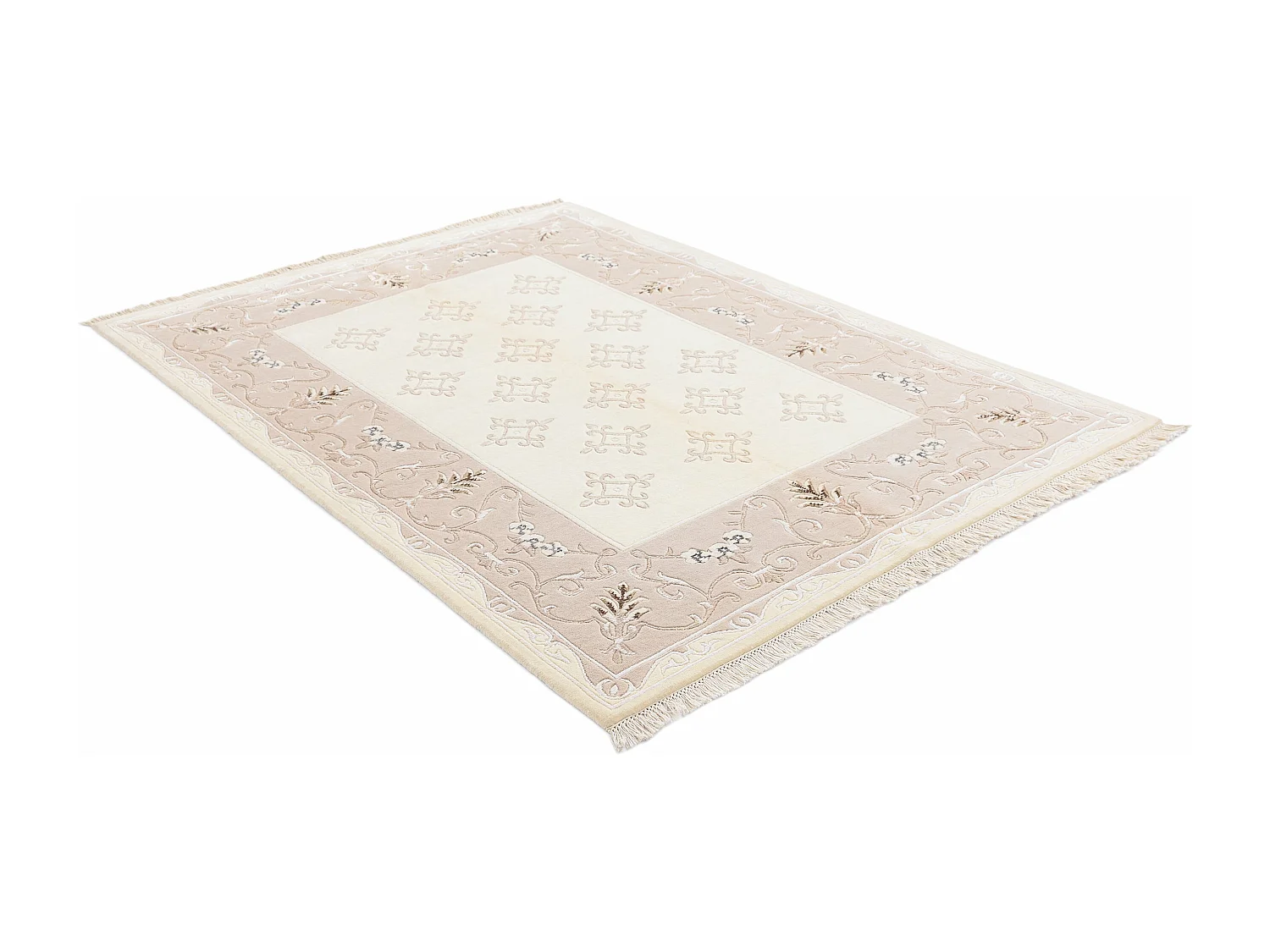 Tapis de laine 150x206 beige Darya