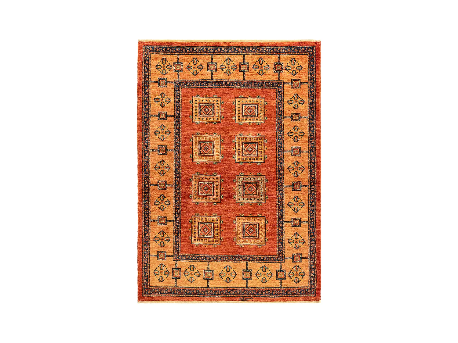 Tapis de laine 110x157 rouge Kashkuli