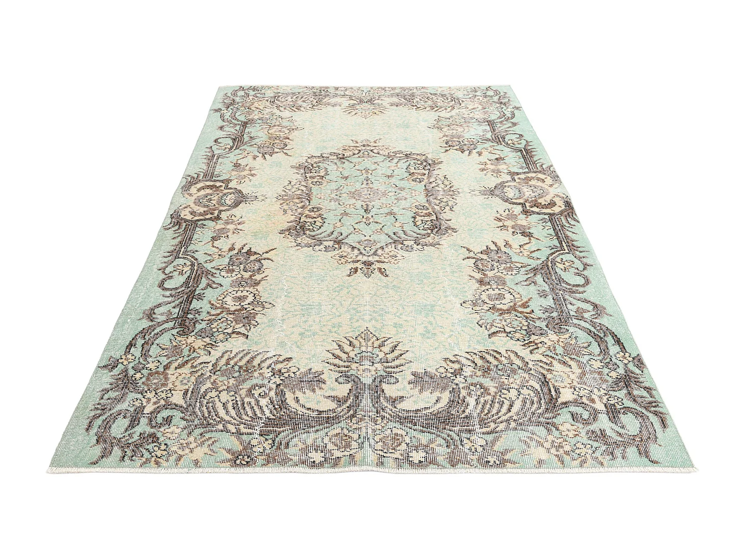 Tapis de laine 160x257 vert Ultra Vintage