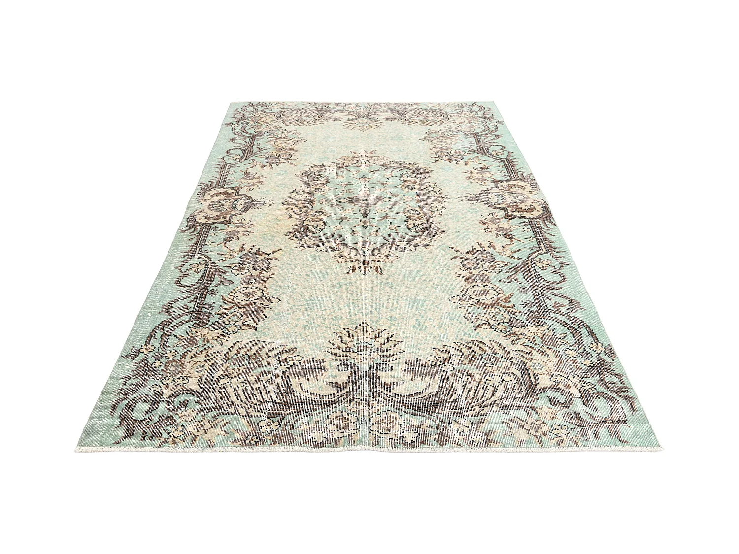 Tapis de laine 160x257 vert Ultra Vintage