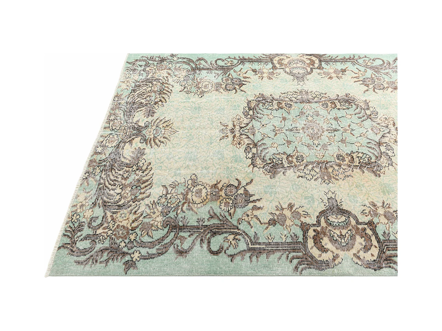 Tapis de laine 160x257 vert Ultra Vintage