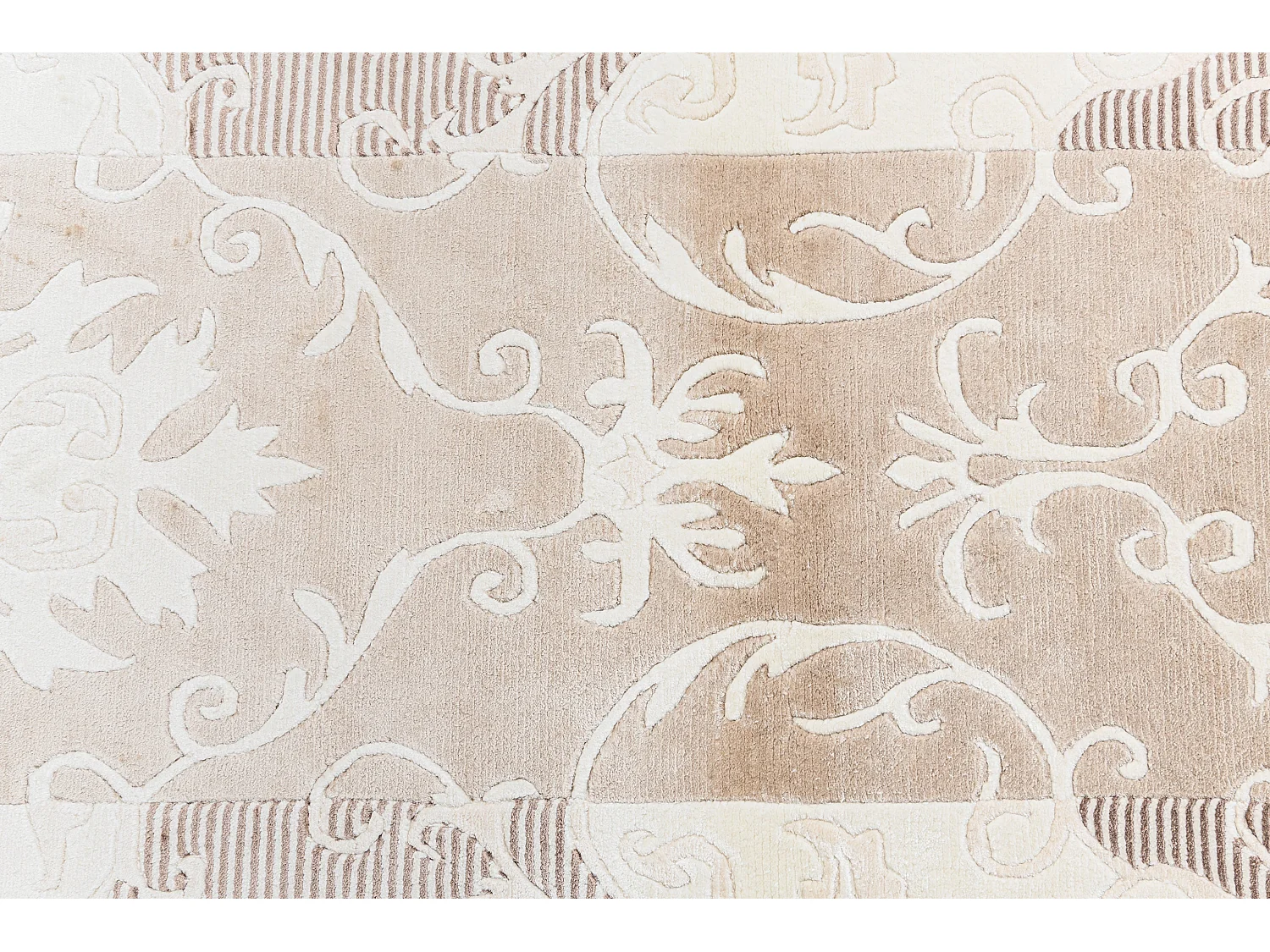 Läufer-Wollteppich 84x201 Beige Darya