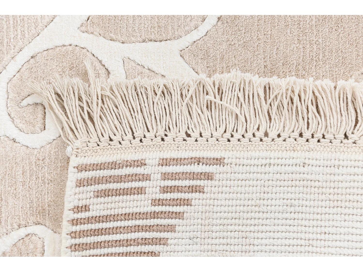 Läufer-Wollteppich 84x201 Beige Darya