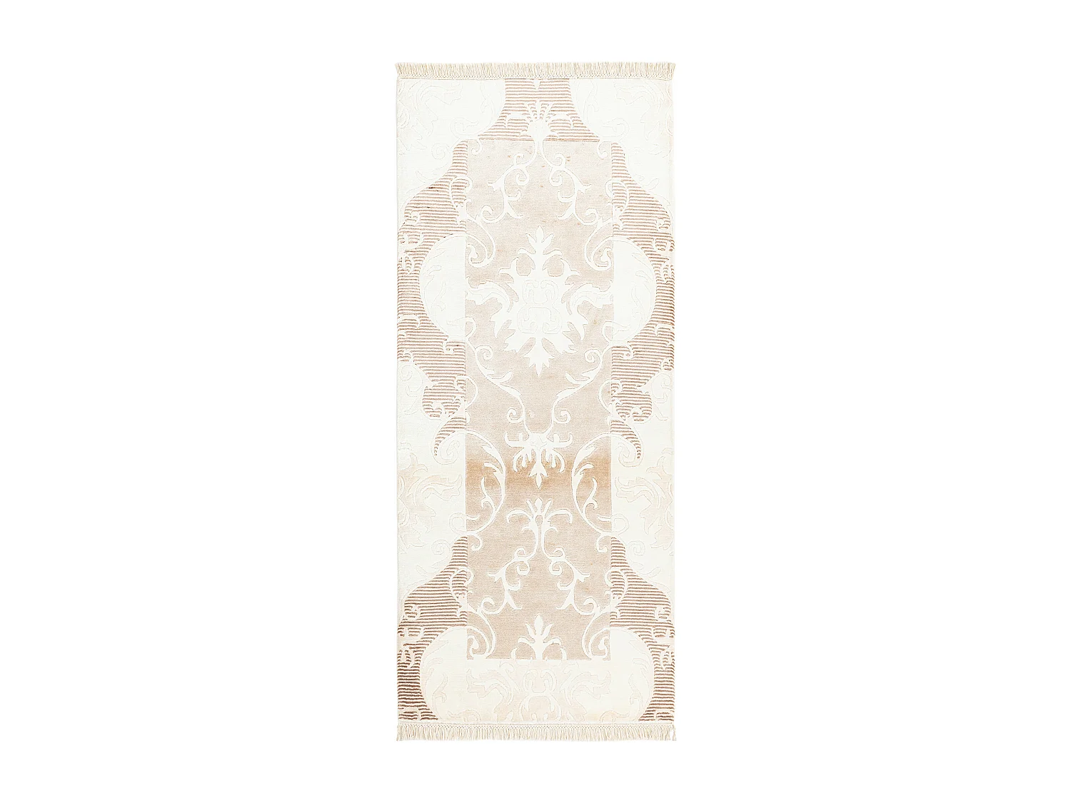 Läufer-Wollteppich 84x201 Beige Darya