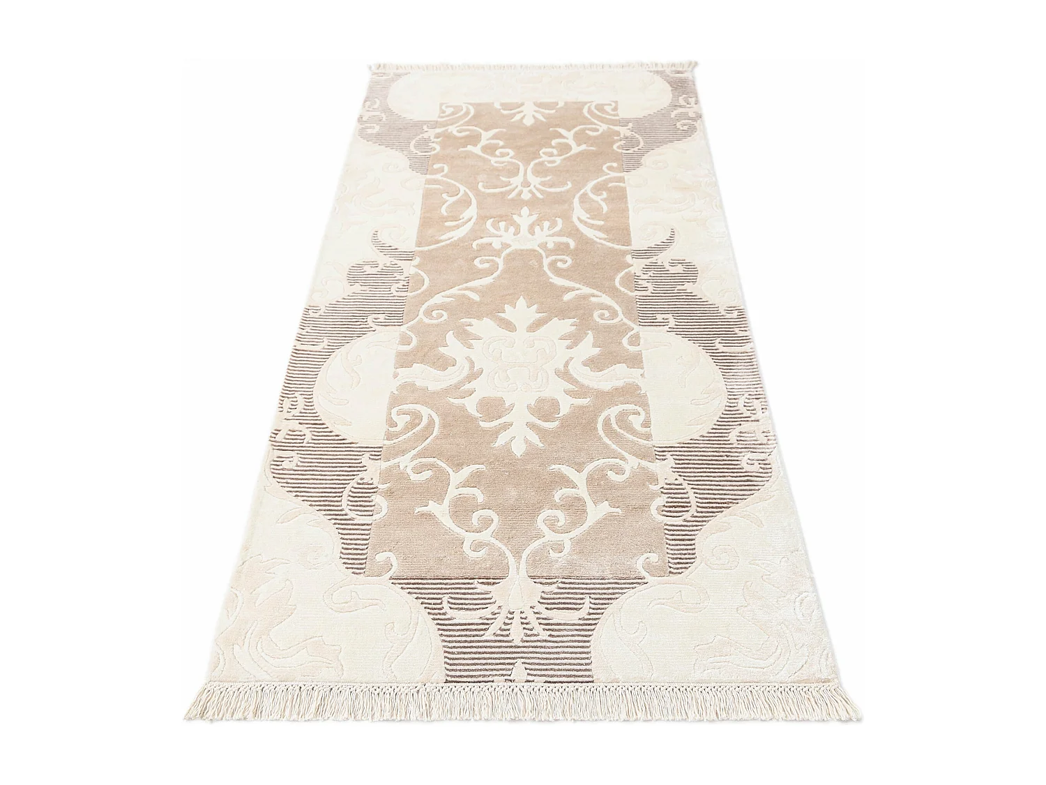 Tapis de couloir en laine 84x201 beige Darya