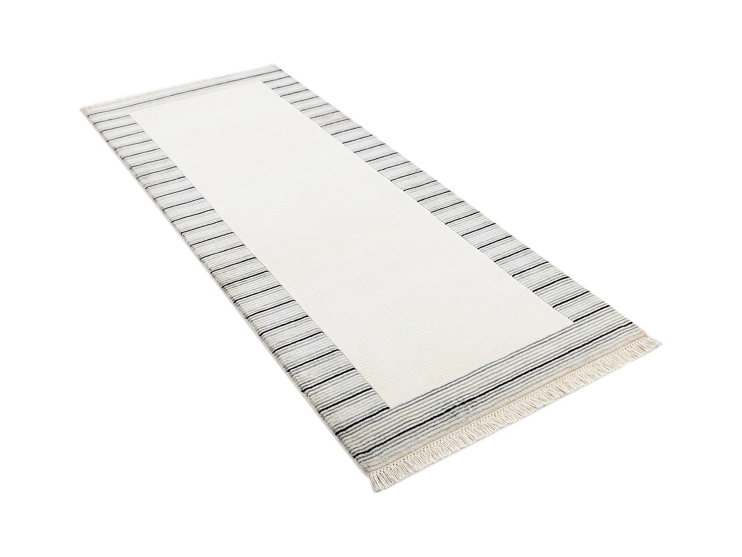 Läufer-Wollteppich 81x201 Beige Darya