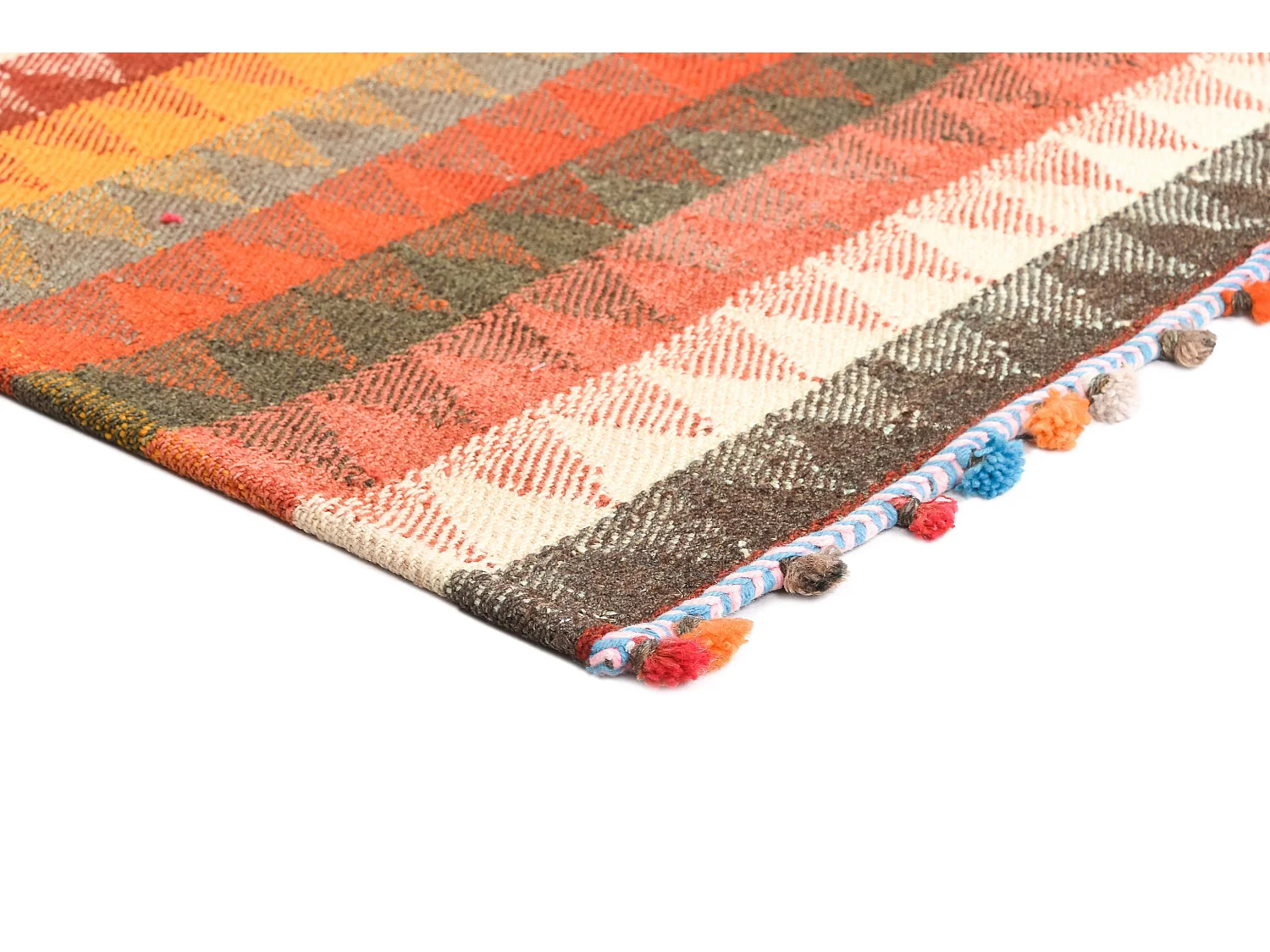 Wollteppich 138x160 Orange Jajim