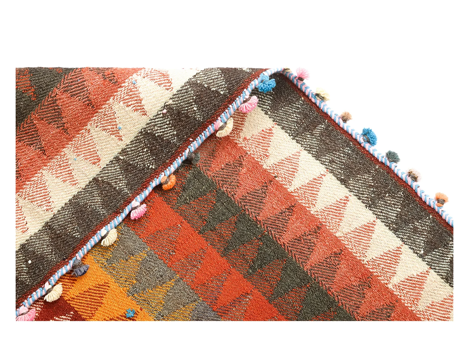 Wollteppich 138x160 Orange Jajim