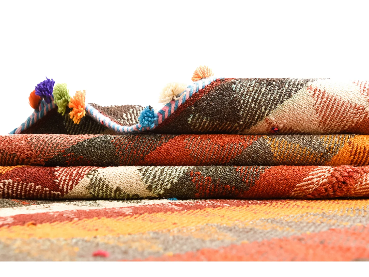 Tapis de laine 138x160 orange Jajim