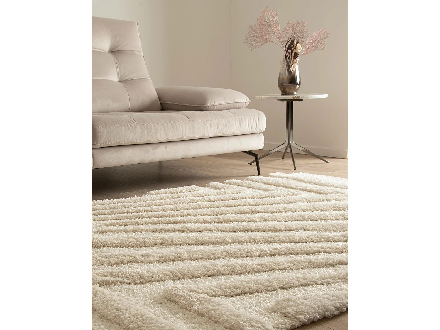 Tapis shaggy 125x185 Blanc Thun Avis