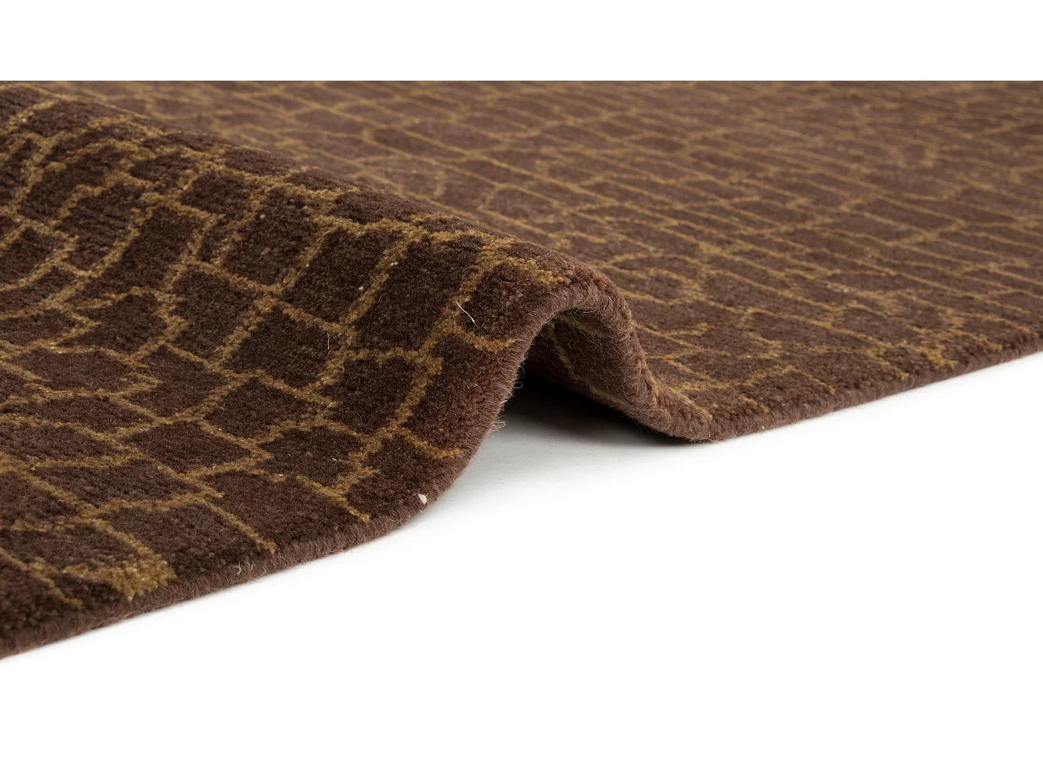 Tapis de laine 232x290 brun Modern Nehmo