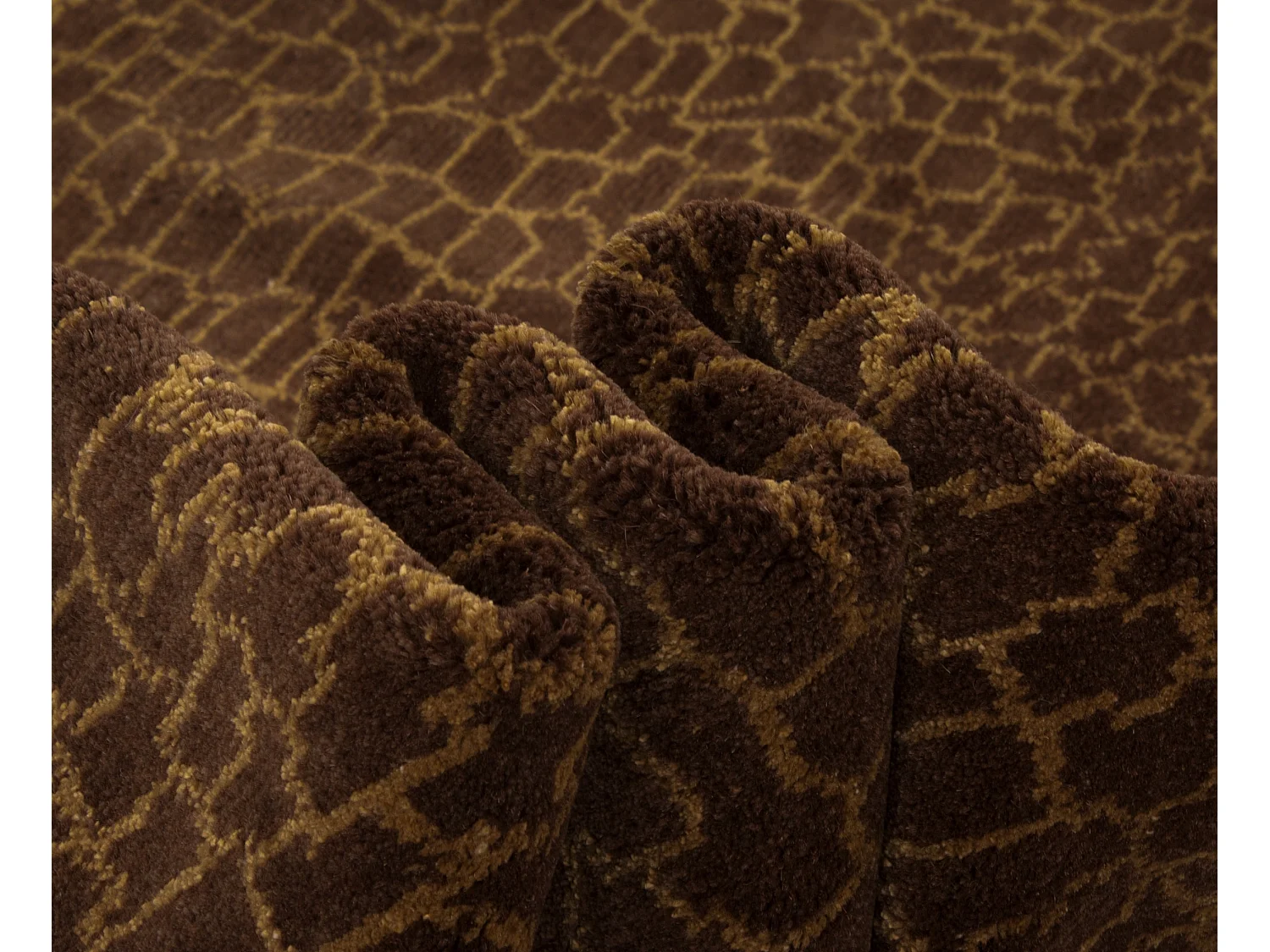 Tapis de laine 232x290 brun Modern Nehmo