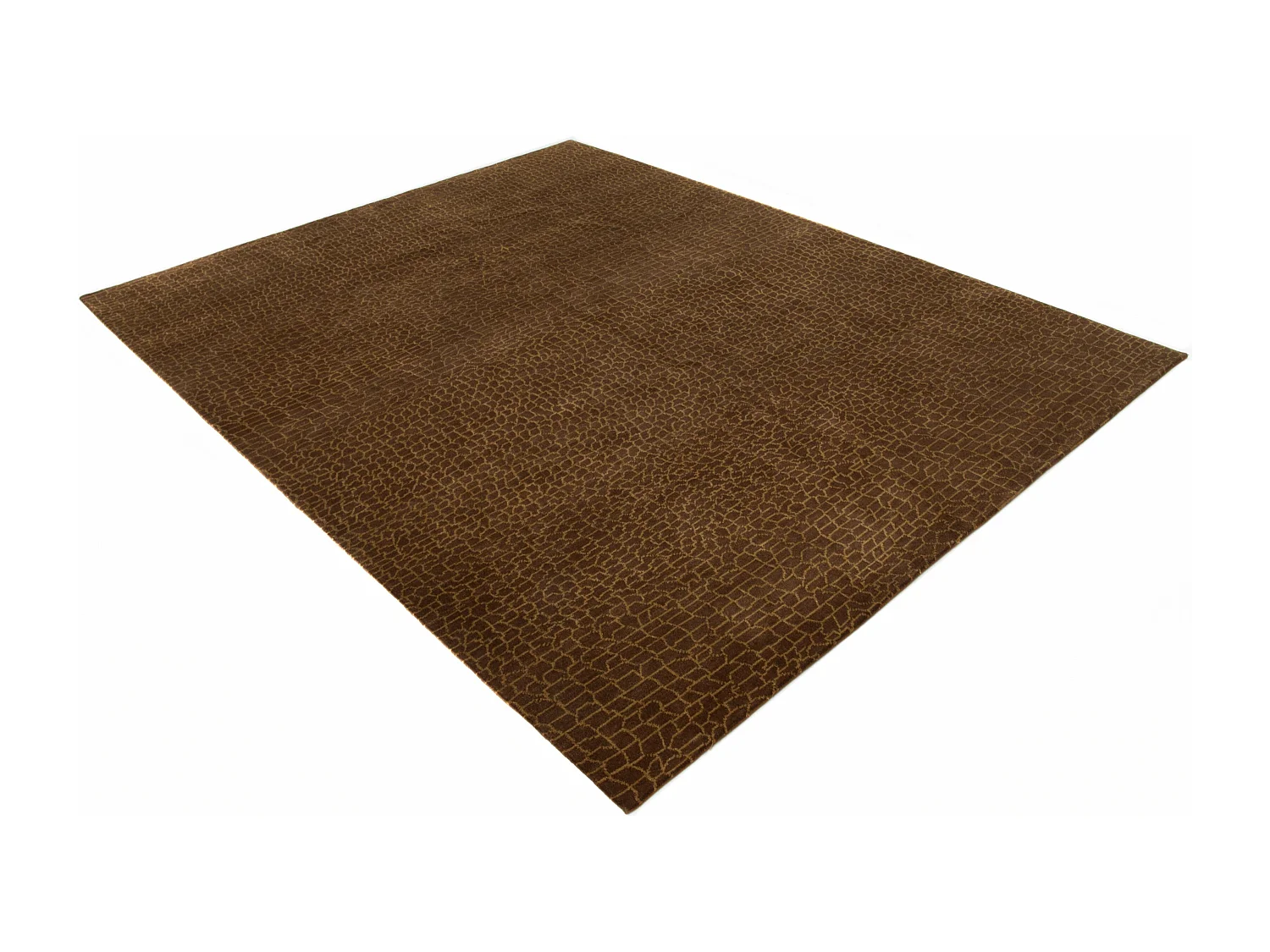 Wollteppich 232x290 Braun Modern Nehmo