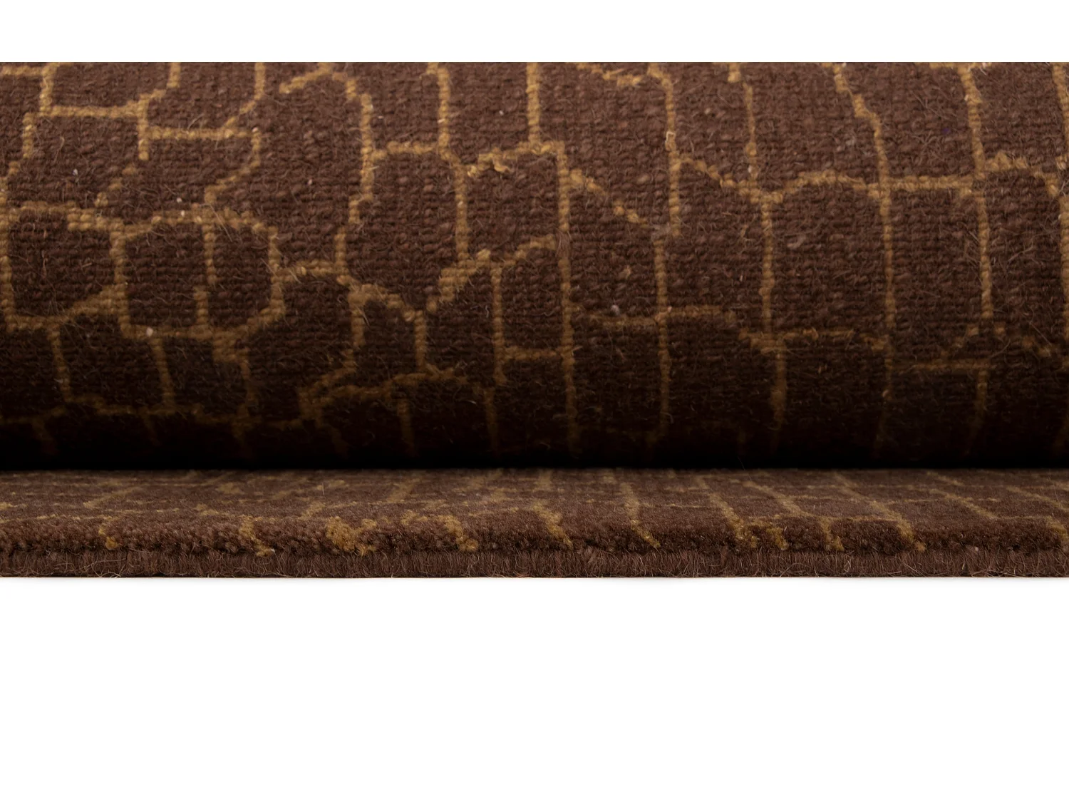 Wollteppich 232x290 Braun Modern Nehmo