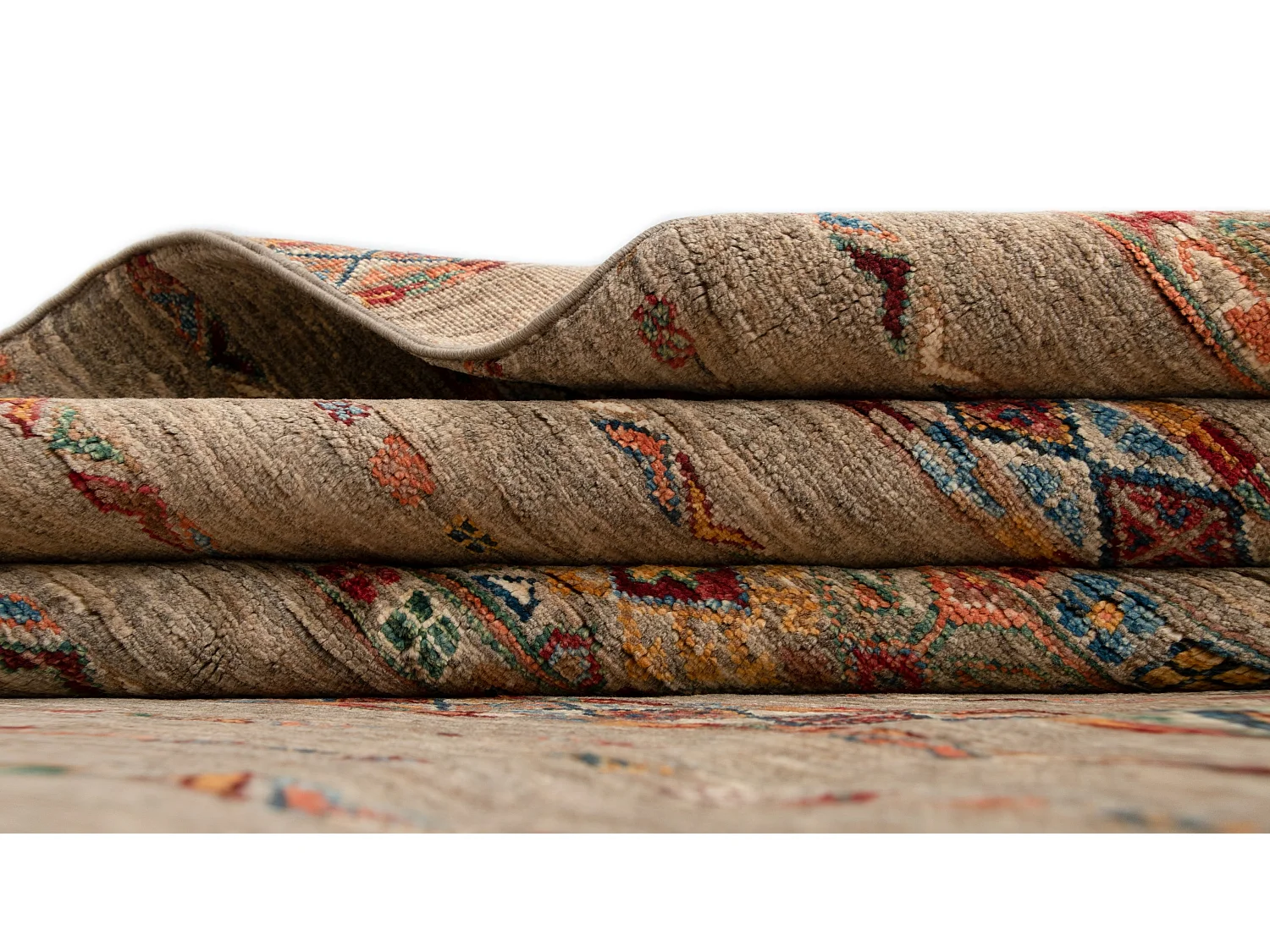 Tapis de laine 175x214 gris Torkman