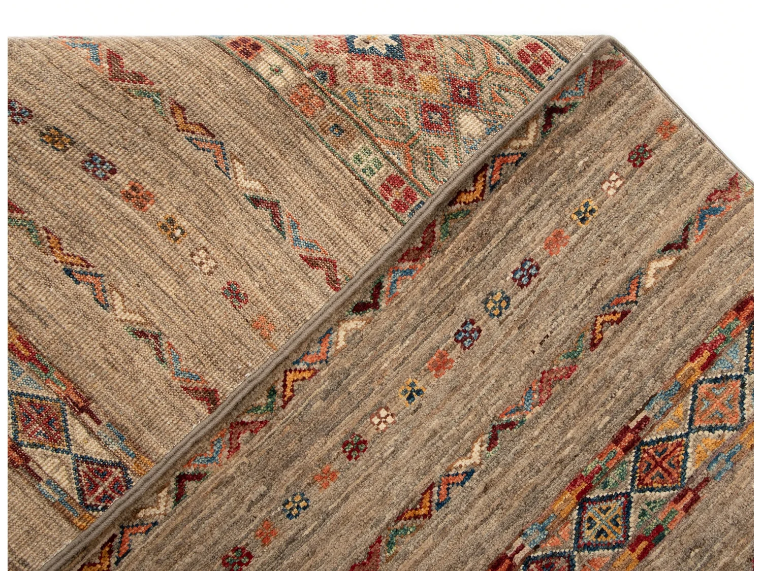Tapis de laine 175x214 gris Torkman