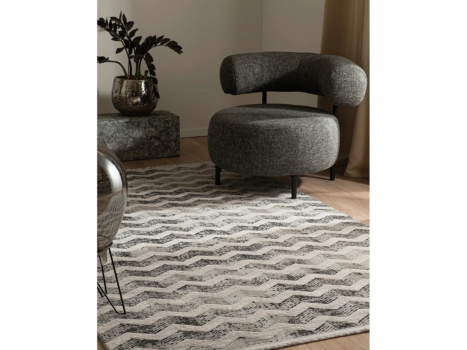 Teppich 275x365 Grau Davos Grecian