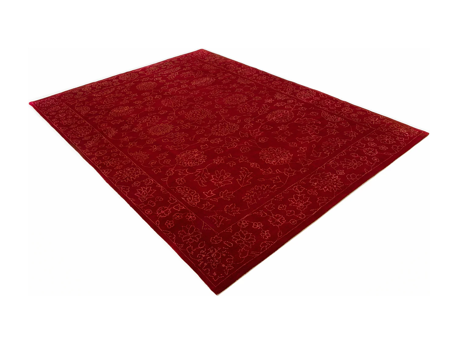 Tapis de laine 222x294 rouge Modern Nila