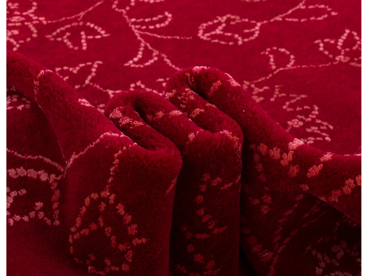 Tapis de laine 222x294 rouge Modern Nila