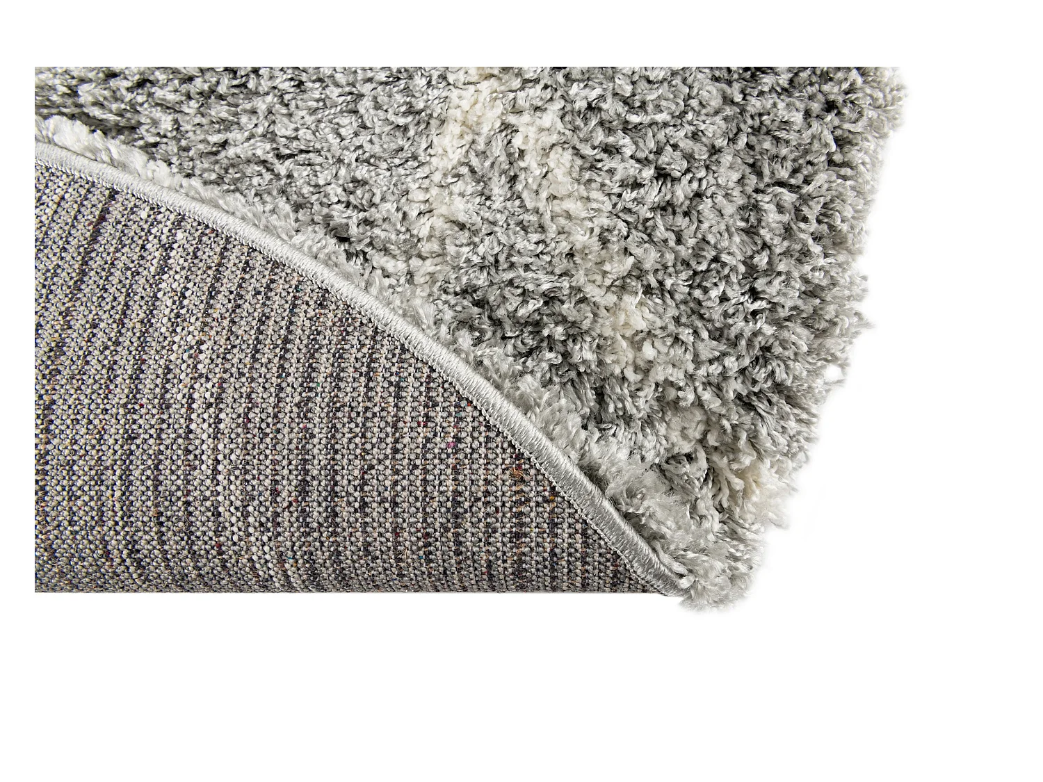 Hoogpolig tapijt 125x125 Grijs Lachen Fence