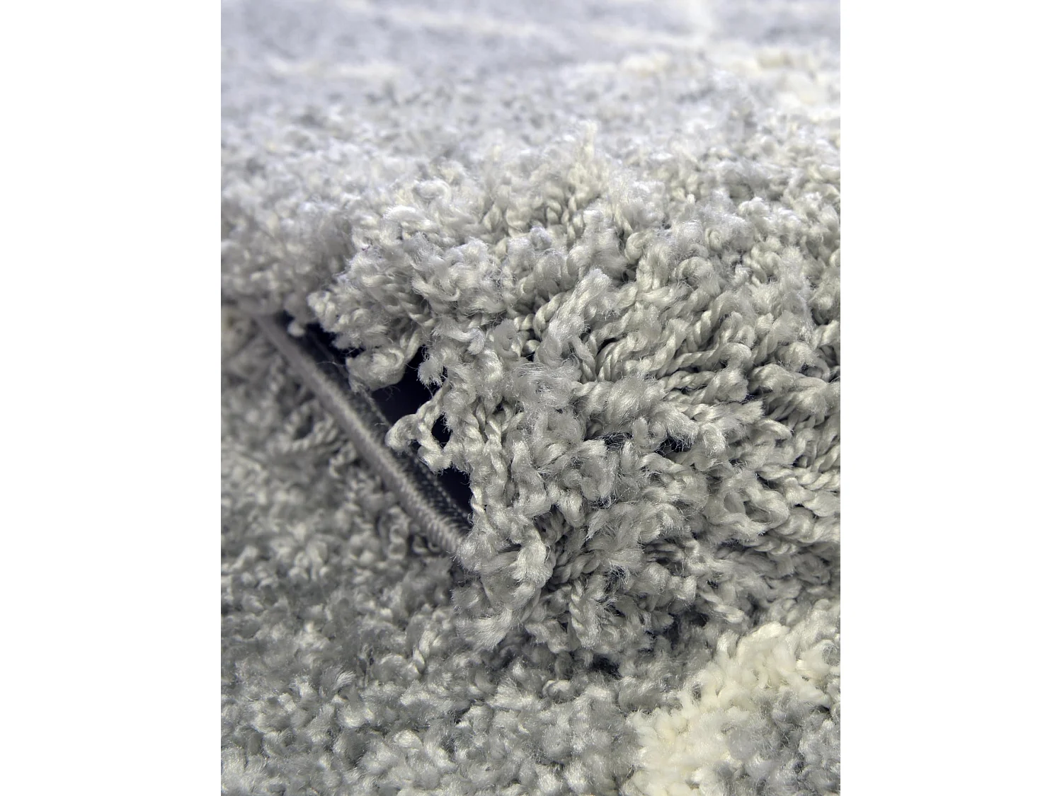 Hoogpolig tapijt 125x125 Grijs Lachen Fence