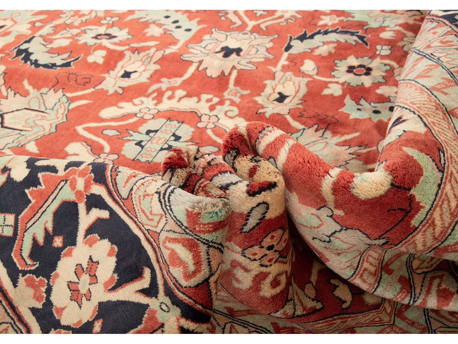 Tappeto in lana 260x305 rosso Tabriz