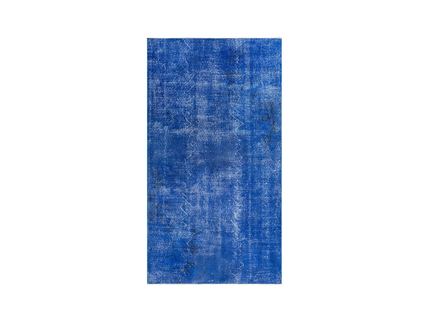 Tapis de laine 132x246 Bleu Ultra Vintage