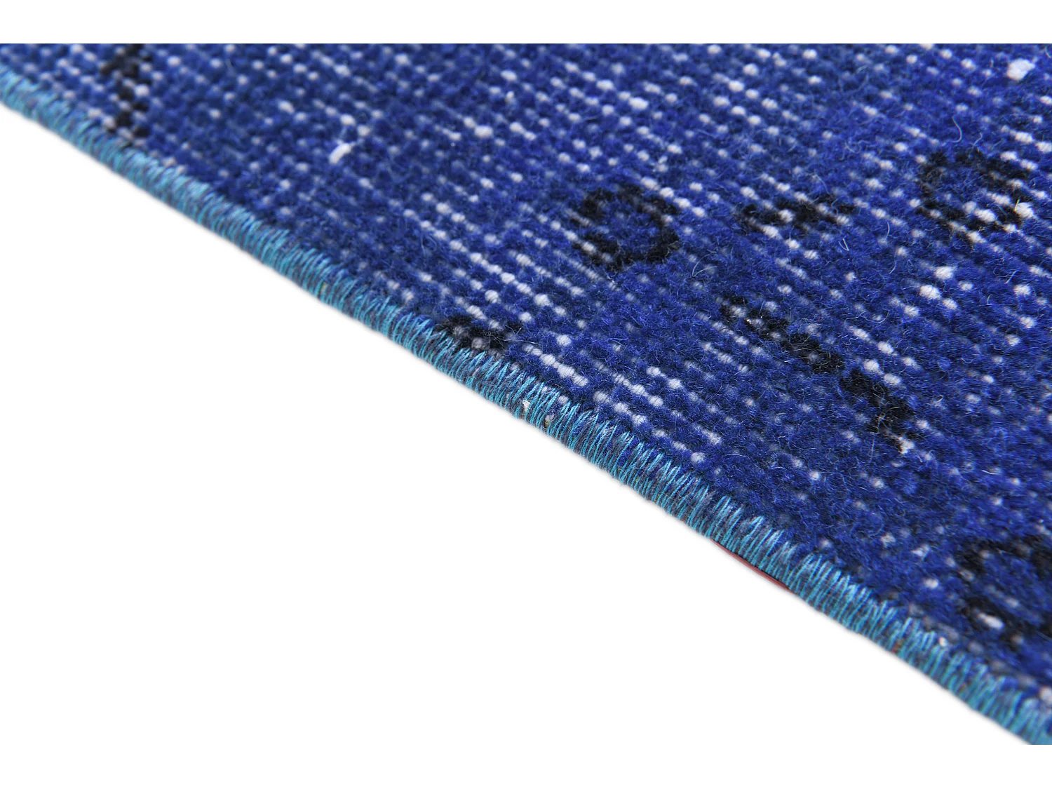 Tapis de laine 132x246 Bleu Ultra Vintage