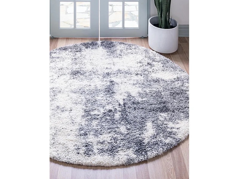 Tappeto shaggy  240x240 beige - grigio pietra Lachen Haze